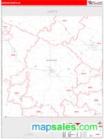 Marion County, IA Wall Map Zip Code