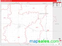 Montgomery County, IA Wall Map Zip Code