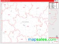 Van Buren County, IA Wall Map Zip Code