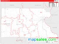 Atchison County, KS Wall Map Zip Code