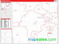 Crawford County, KS Wall Map Zip Code