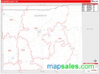 Ellsworth County, KS Wall Map Zip Code