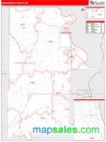 Leavenworth County, KS Wall Map Zip Code