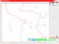 Lincoln County, KS Wall Map Zip Code
