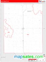 Scott County, KS Wall Map Zip Code