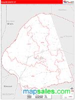 Ballard County, KY Wall Map Zip Code