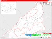 Bell County, KY Wall Map Zip Code