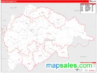 Breathitt County, KY Wall Map Zip Code