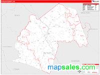 Butler County, KY Wall Map Zip Code