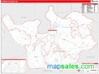 Henderson County, KY Wall Map Zip Code