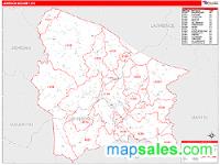 Johnson County, KY Wall Map Zip Code