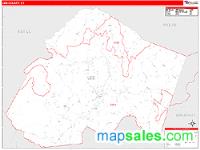Lee County, KY Wall Map Zip Code