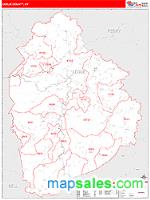 Leslie County, KY Wall Map Zip Code