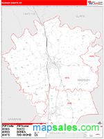 Madison County, KY Wall Map Zip Code