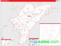 Nelson County, KY Wall Map Zip Code