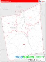 Pendleton County, KY Wall Map Zip Code