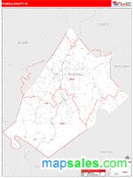 Russell County, KY Wall Map Zip Code