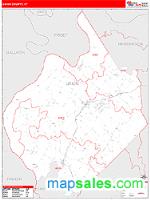 Union County, KY Wall Map Zip Code
