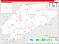 Webster County, KY Wall Map Zip Code
