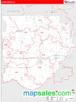 Acadia County, LA Wall Map Zip Code