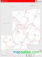 Allen County, LA Wall Map Zip Code