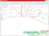 Cameron County, LA Wall Map Zip Code