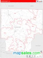 Claiborne County, LA Wall Map Zip Code