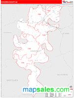 Concordia County, LA Wall Map Zip Code