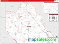 DeSoto County, LA Wall Map Zip Code