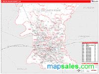 E. Baton Rouge County, LA Wall Map