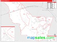 Iberville County, LA Wall Map Zip Code