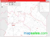 Jackson County, LA Wall Map Zip Code