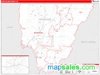Morehouse County, LA Wall Map Zip Code