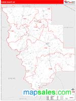 Sabine County, LA Wall Map Zip Code