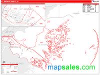 St. Bernard County, LA Wall Map Zip Code