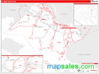 St. Mary County, LA Wall Map Zip Code