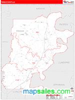 Tensas County, LA Wall Map Zip Code
