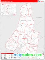 Androscoggin County, ME Wall Map Zip Code