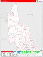 Franklin County, ME Wall Map Zip Code
