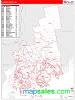 Hancock County, ME Wall Map Zip Code