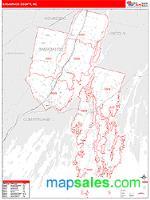Sagadahoc County, ME Wall Map Zip Code