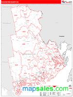 Washington County, ME Wall Map Zip Code