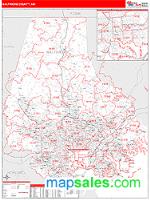 Baltimore County, MD Wall Map Zip Code