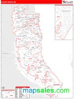 Calvert County, MD Wall Map Zip Code