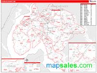 Charles County, MD Wall Map Zip Code