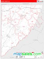 Garrett County, MD Wall Map Zip Code