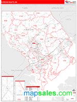 Harford County, MD Wall Map Zip Code