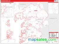 Somerset County, MD Wall Map Zip Code