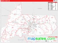 Wicomico County, MD Wall Map Zip Code
