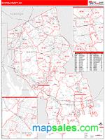 Bristol County, MA Wall Map Zip Code